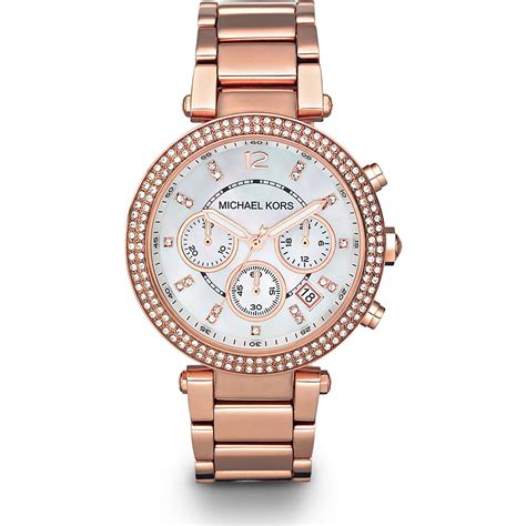 michael kors mk5491 ladies parker chronograph watch rose gold